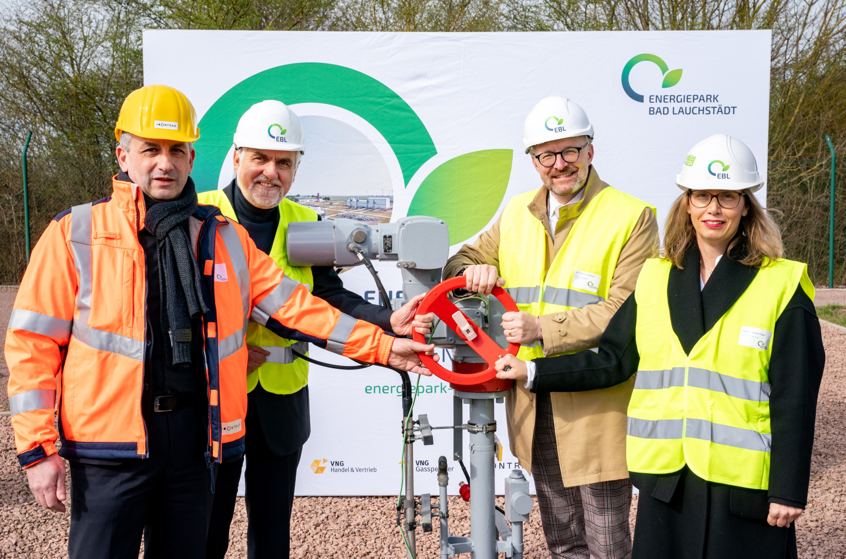 Feierliche Inbetriebnahme von Transportleitung im Energiepark Bad Lauchstädt durch ONTRAS
